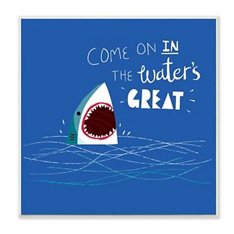 Stupell Home Decor Shark Water's Great Plaque Wall Art
