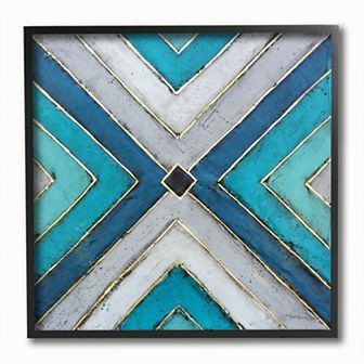 Stupell Home Decor Geometric Framed Wall Art