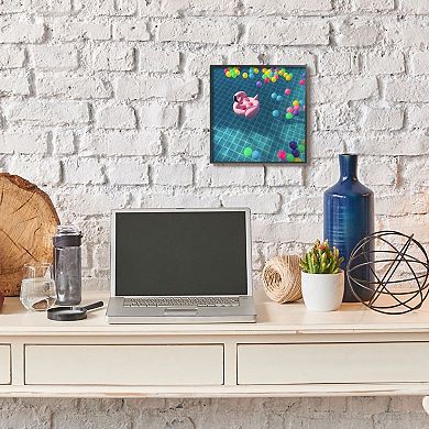 Stupell Home Decor Poolside Flamingo Framed Wall Art