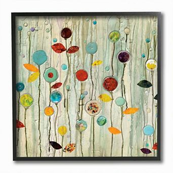 Stupell Home Decor Abstract Floral Scene Framed Wall Art