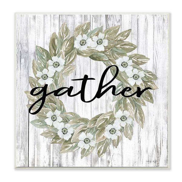 Stupell Home Decor Gather Floral Plaque Wall Art