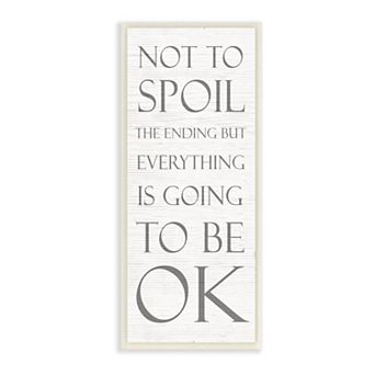 Stupell Home Decor Be Okay Plaque Wall Art