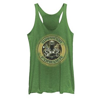 Juniors' Marvel Black Panther Gold Circle Logo Tank Top