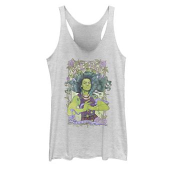 Juniors' Marvel She-Hulk Vintage Floral Design Tank Top
