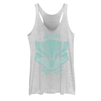 Juniors' Marvel Black Panther Teal Loyalty Logo Tank Top