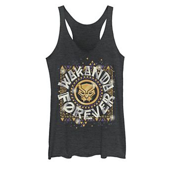 Juniors' Marvel Black Panther Gleaming Square Logo Tank Top