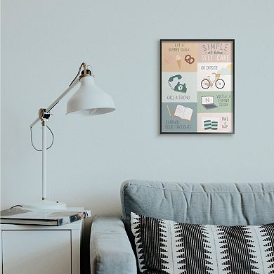Stupell Home Decor Simple Home Self Care Advice Stay Positive Design Wall Art