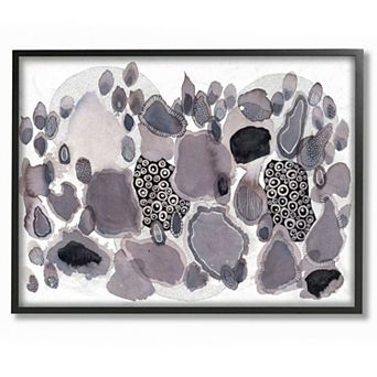 Stupell Home Decor Abstract Watercolor Drip Circular Design Wall Art - 24" x 30"