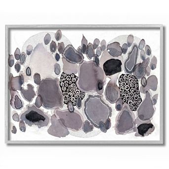 Stupell Home Decor Abstract Watercolor Drip Circular Design Wall Art - 24" x 30"