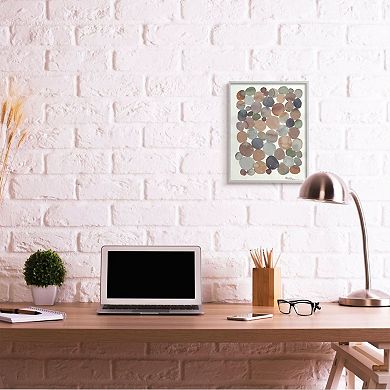 Stupell Home Decor Earth Tone Organic Circles Abstract Cobblestone Design Wall Art