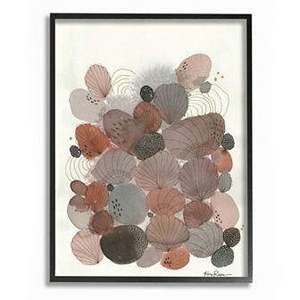 Stupell Home Decor Warm Tone Abstracted Stones and Shells Organic Design Wall Art