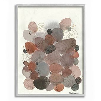 Stupell Home Decor Warm Tone Abstracted Stones and Shells Organic Design Wall Art