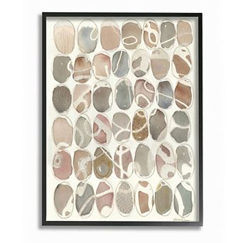 Stupell Home Decor Painted Patterned Rocks Organic Abstract Lines Wall Art