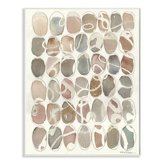 Stupell Home Decor Painted Patterned Rocks Organic Abstract Lines Plaque Wall Art