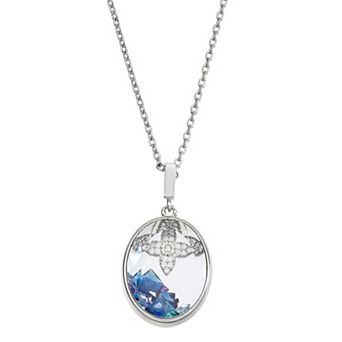 La Lumina Silver-Plated Cubic Zirconia Accent Star Shaker Pendant Necklace