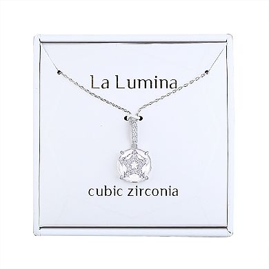 La Lumina Silver-Plated Cubic Zirconia Accent Star Pendant Necklace