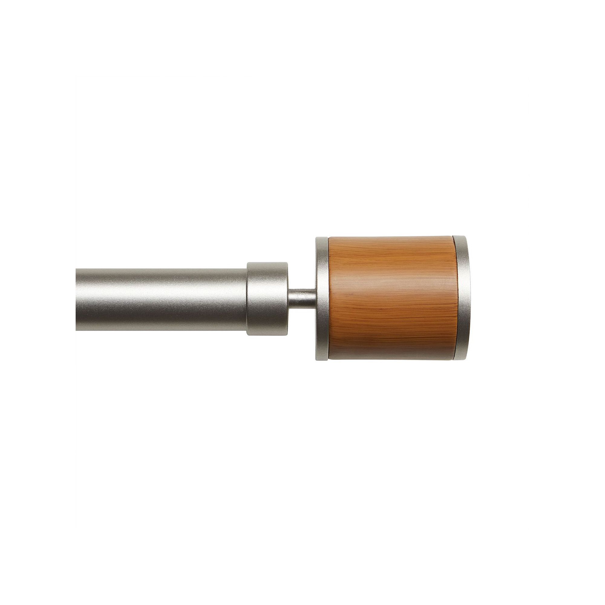 Exclusive Home Rimini 1 Window Curtain Rod and Finial Set, Matte Nickel