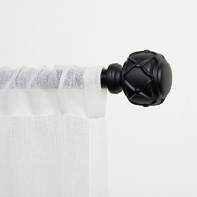 Exclusive Home Clancy 1" Window Curtain Rod and Finial Set