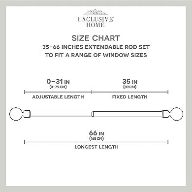 Exclusive Home Hillhurst 1" Window Curtain Rod and Finial Set