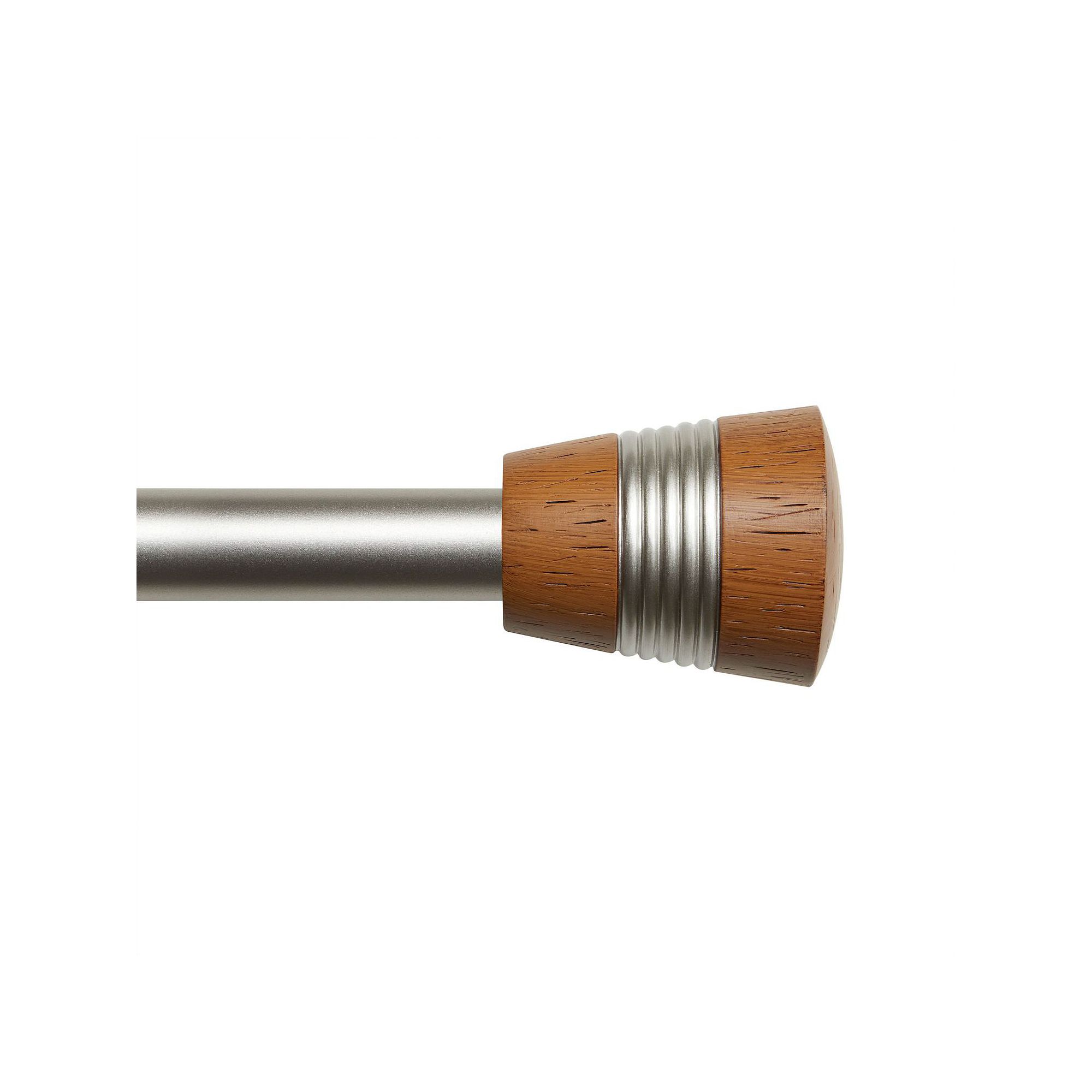 Exclusive Home Hillhurst 1 Window Curtain Rod and Finial Set, Matte Nick