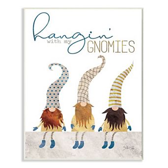 Stupell Home Decor Hanging with my Gnomies Garden Fictional Character Pun Wall Art