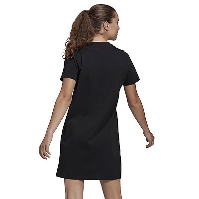 ワンピース adidas originals JERSEY SHORT SLEEVE DRESS - BLACK Adidas Originals Short-Sleeved Dresses Women's Black - POIZON