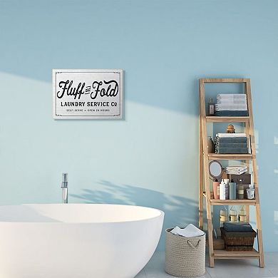 Stupell Home Decor Fluff and Fold Laundry Room Vintage Country Sign Wall Art