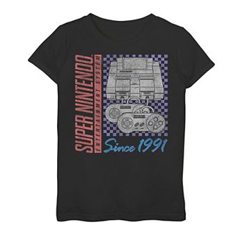 Girls 7-16 Nintendo Super Nintendo Since 1991 Graphic Tee