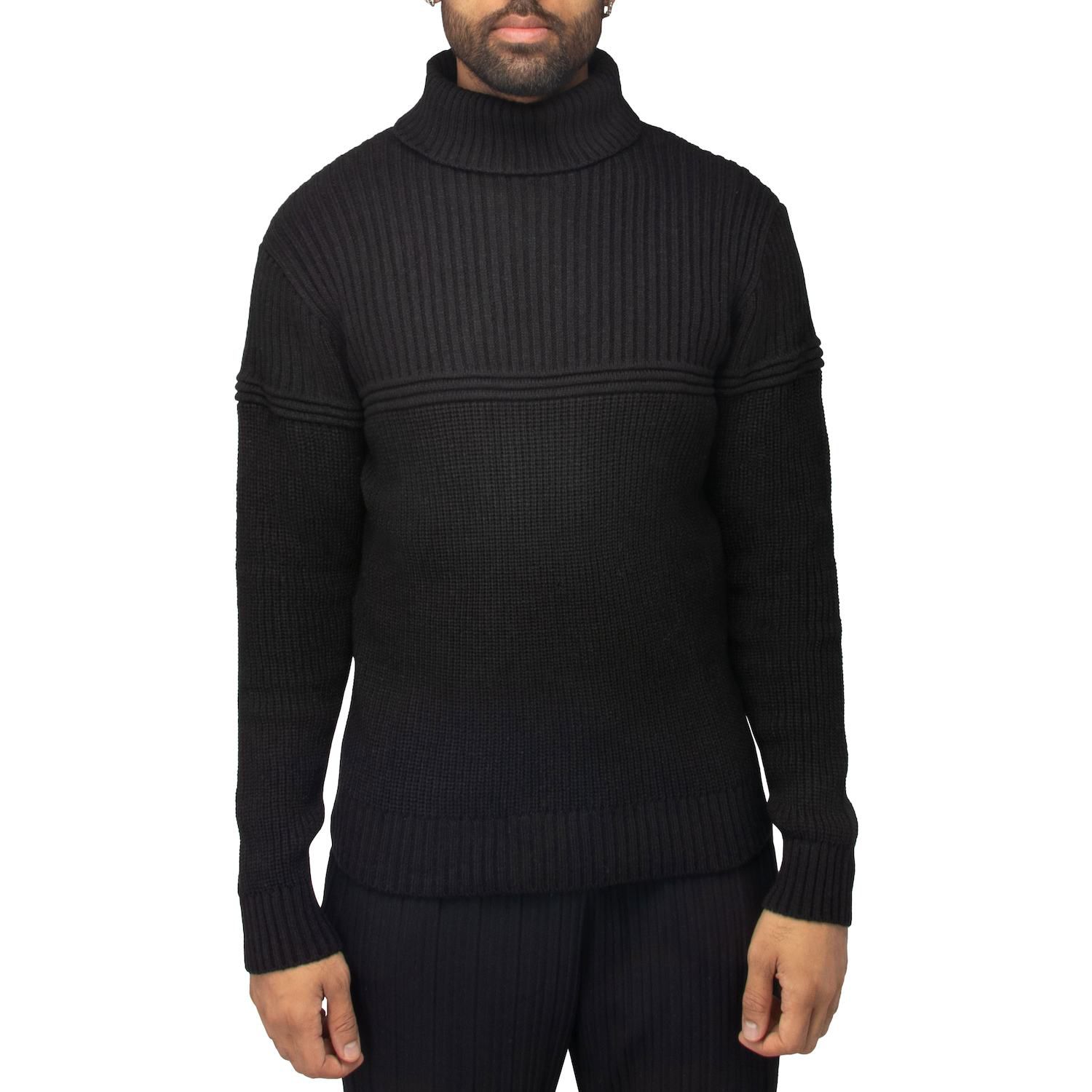 ribbed turtleneck sweater men