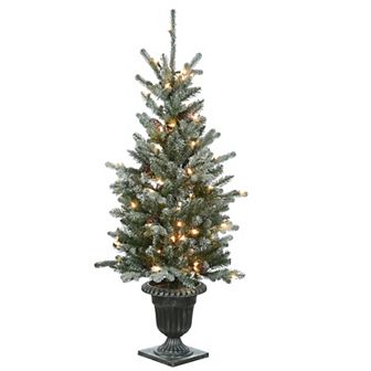 National Tree Company 4-ft. Pre-Lit Snowy Morgan Spruce Artificial Christmas Tree & Urn
