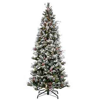National Tree Company 9-ft. Pre-Lit Snowy Bedford Pine Artificial Christmas Tree