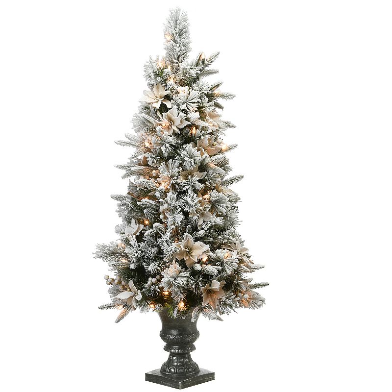 National Tree Company 4-ft. Feel Real Frosted Colonial Fir Pre-Lit Artifici