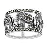 Lavish by TJM Sterling Silver Elephant Band Ring