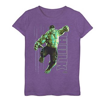 Girls 7-16 Marvel Infinity War Incredible Hulk Jump Smash Graphic Tee