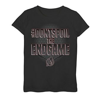 Girls 7-16 Marvel Avengers Endgame Logo #DontSpoilTheEndgame Graphic Tee