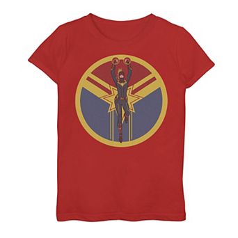 Girls 7-16 Marvel Avengers: Endgame Captain Marvel Circle Logo Graphic Tee
