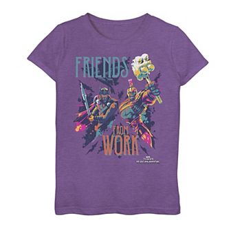Girls 7-16 Marvel Thor Ragnarok Working Friends Neon Blast Graphic Tee