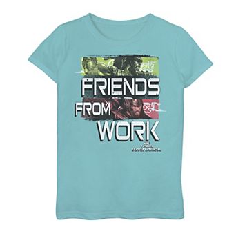 Girls 7-16 Marvel Thor Ragnarok Friends From Work Text Quote Graphic Tee