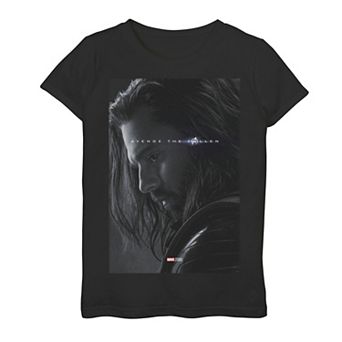 Girls 7-16 Marvel Avengers Endgame Bucky Barnes Avenge The Fallen Graphic Tee