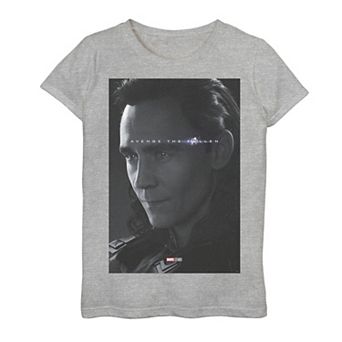 Girls 7-16 Marvel Avengers Endgame Loki Avenge The Fallen Poster Graphic Tee