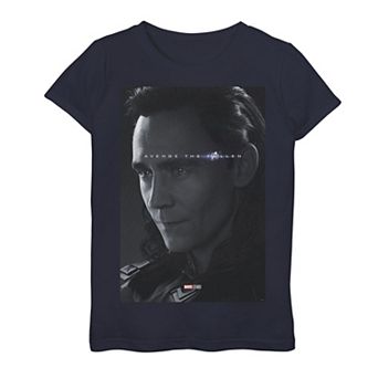Girls 7-16 Marvel Avengers Endgame Loki Avenge The Fallen Poster Graphic Tee