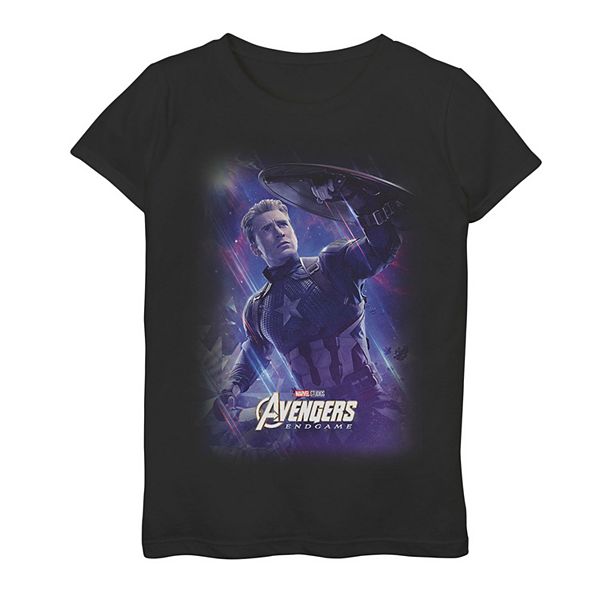 Girls 7-16 Marvel Avengers Endgame Captain America Galactic Poster ...