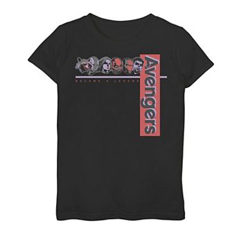 Girls 7-16 Marvel Avenger Faces Graphic Tee