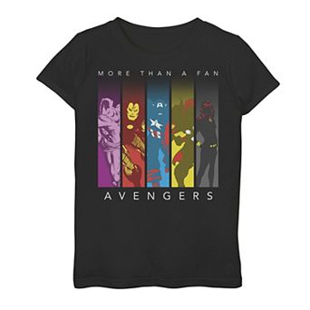Girls 7-16 Marvel Avengers More Than A Fan Colorful Panel Silhouette Graphic Tee