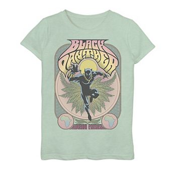 Girls 7-16 Marvel Black Panther Vintage 70's Poster Style Graphic Tee