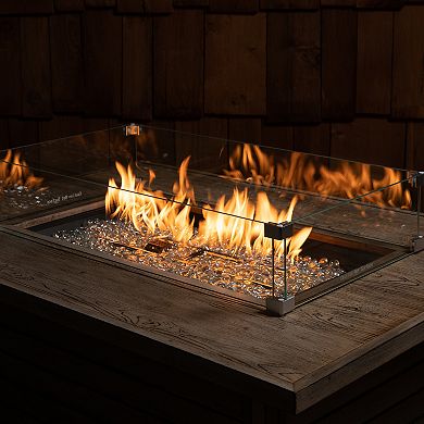 Fire Sense Rectangular Fire Pit Wind Guard