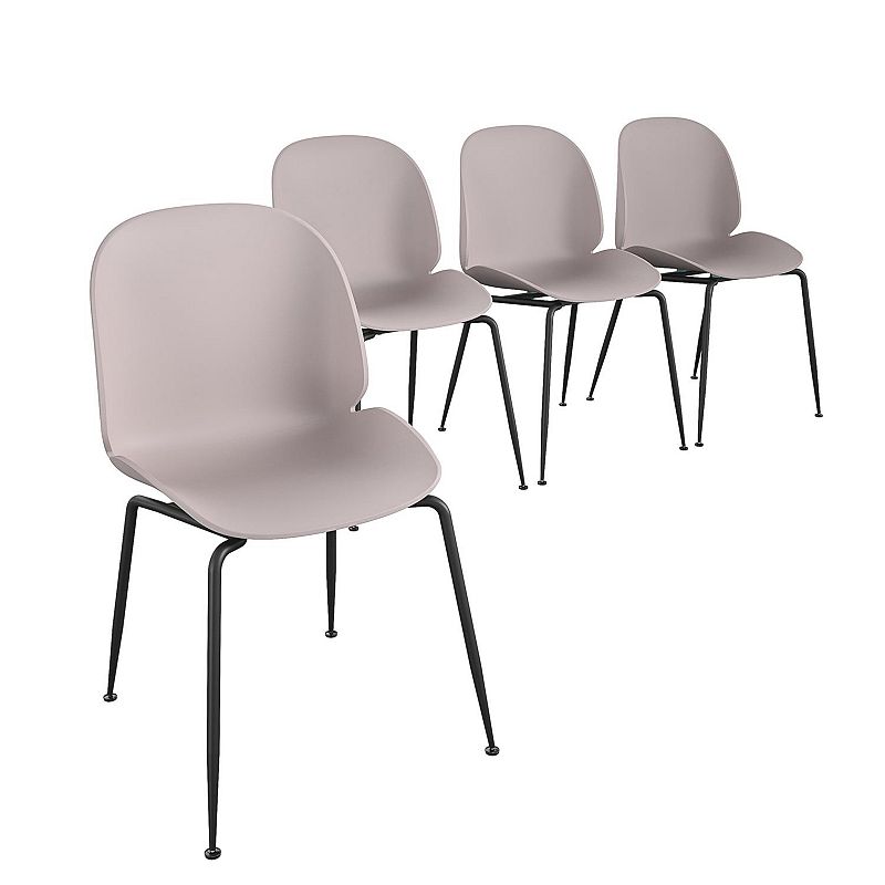 CosmoLiving Aria Indoor / Outdoor Dining Chair 4-piece Set, Pink