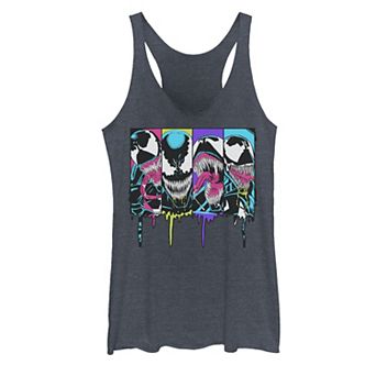 Juniors' Marvel Venom Colorful Dripping Comic Panel Tank Top