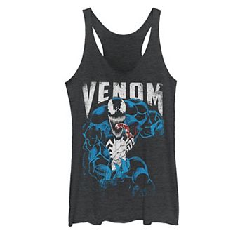 Juniors' Marvel Venom Bloody Tongue Out Distressed Tank Top