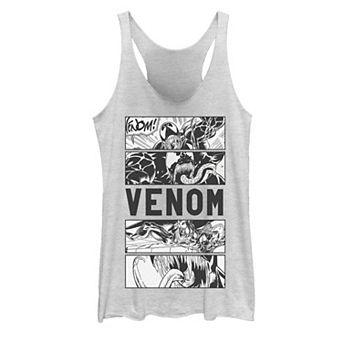 Juniors' Marvel Venom Comics Black And White Tank Top